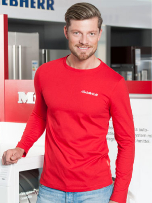 Herren Performance Longsleeve Rot